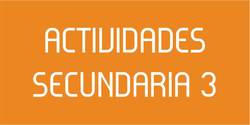 ACTIVIDADES SECUNDARIA 3