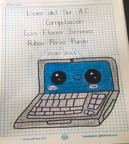 Portada de mi libreta de computación