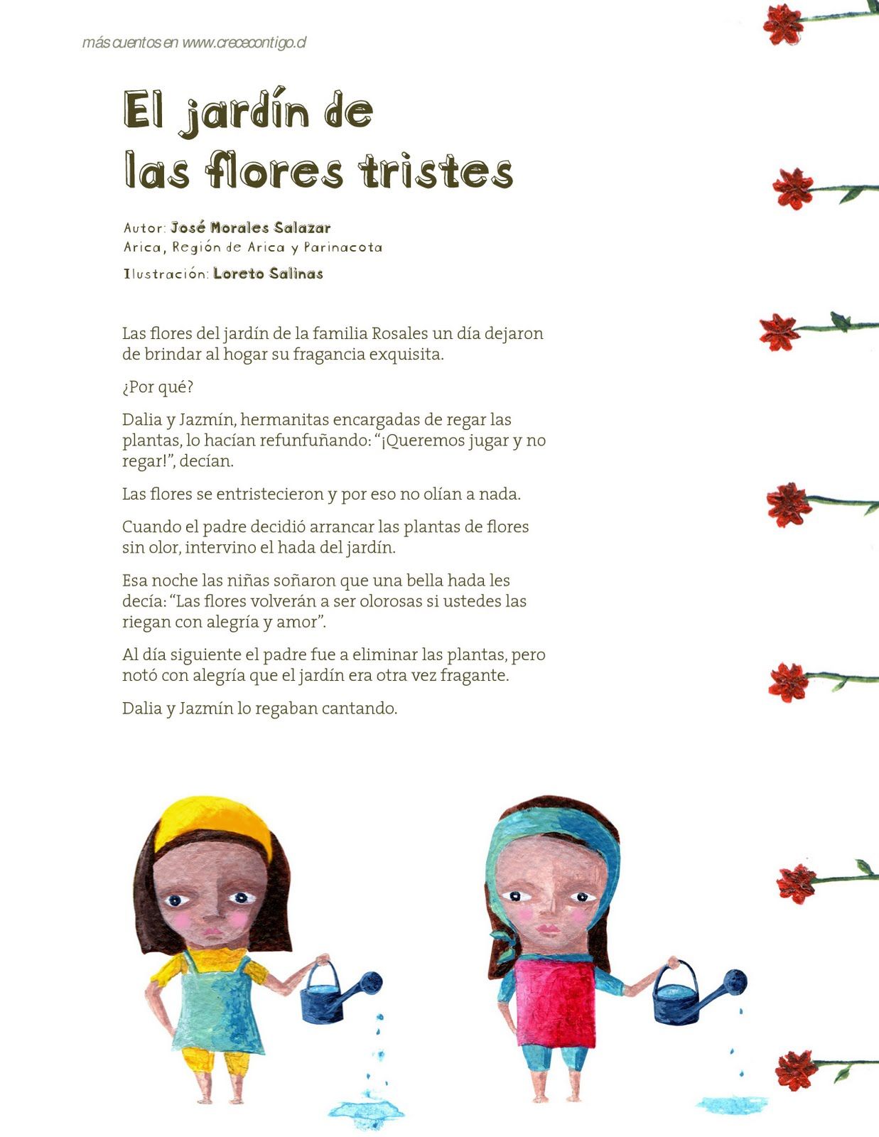 cuento el jardín de las flores