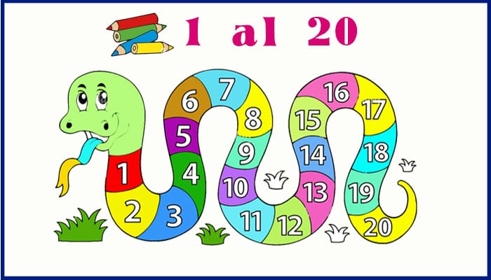 Numeros del 1 al 20 para colorear 1