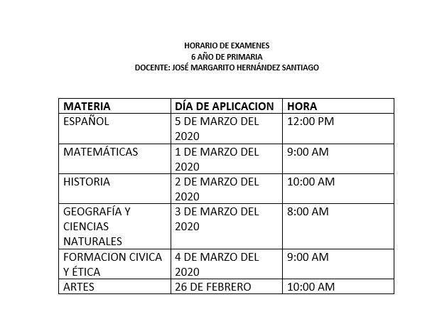 HORARIO