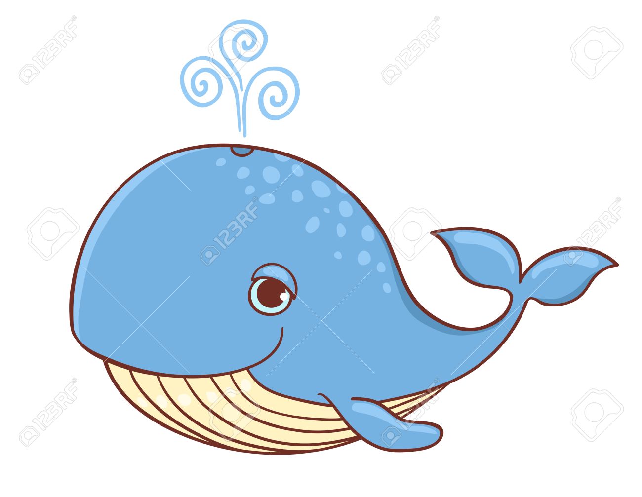 36801901 ballena azul lindo aislado en blanco ilustración vectorial de dibujos animados 
