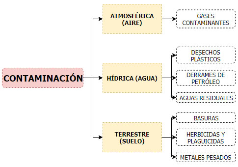 contaminacion cuadro sinoptico