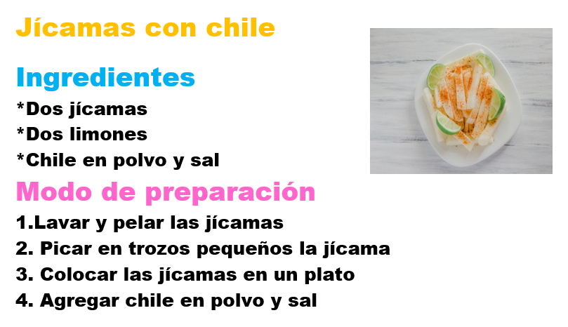 jícamas con chile