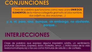 Conjunciones e Interjecciones más usadas en nuestra lengua, miércoles 23 marzo, Lenguaje y comunicación 4° primaria