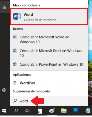 Computación, Miercoles 16 de Marzo de 2022, Ventana de Trabajo Word y primera forma de abrir la aplicación