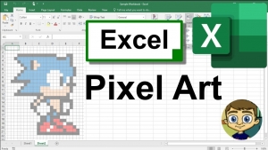 Actividad 19. Pixel art en Microsoft Excel. 17 de Marzo. 1° de Primaria.