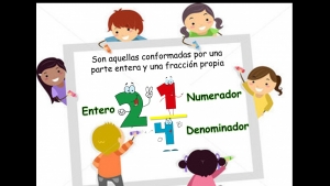 Jueves 11 de marzo &quot;Fracciones mixtas&quot; 3º Primaria.