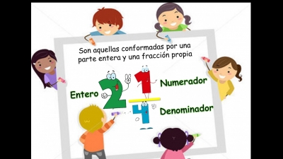 Jueves 11 de marzo "Fracciones mixtas" 3º Primaria.