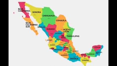 "División política de México"  Viernes 14  de octubre de 2022, Geografía, Cuarto  de primaria.