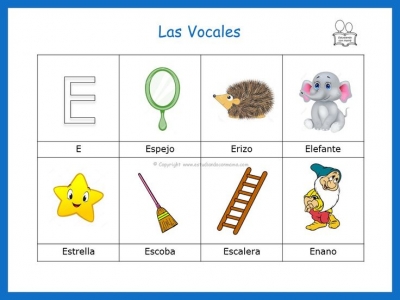 Actividad 24 Ejemplo de la vocal E-e 24 de octubre 1° preescolar