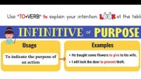 Activity 18: Infinitive of purpose. - November 18th.