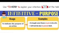 Activity 18: Infinitive of purpose. - November 18th.